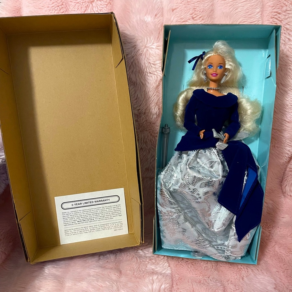 Winter Velvet Barbie® Doll Avon Exclusive +  Original Box